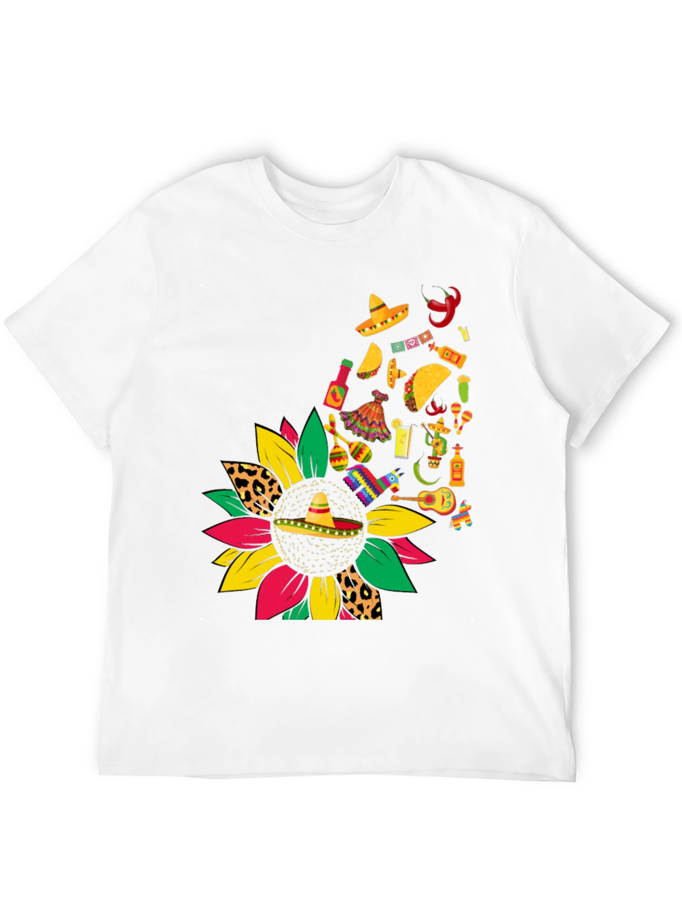 Fiesta Sunflower Graphic Tee - Cinco de Mayo Style