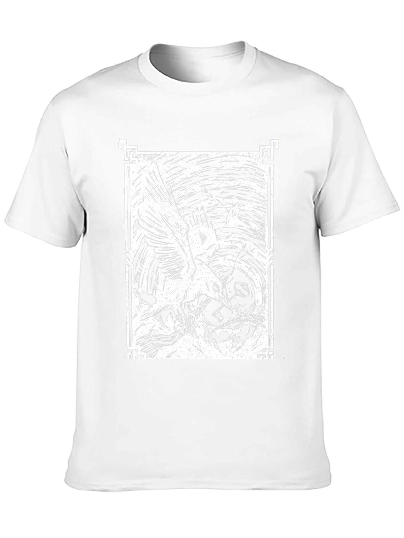 Raven Art Graphic Tee - Black