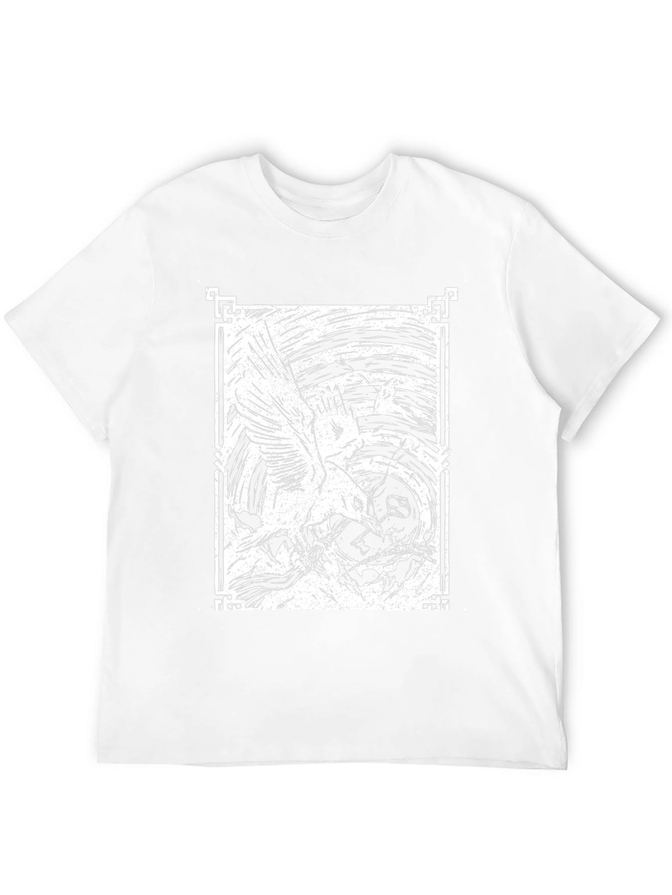 Raven Art Graphic Tee - Black