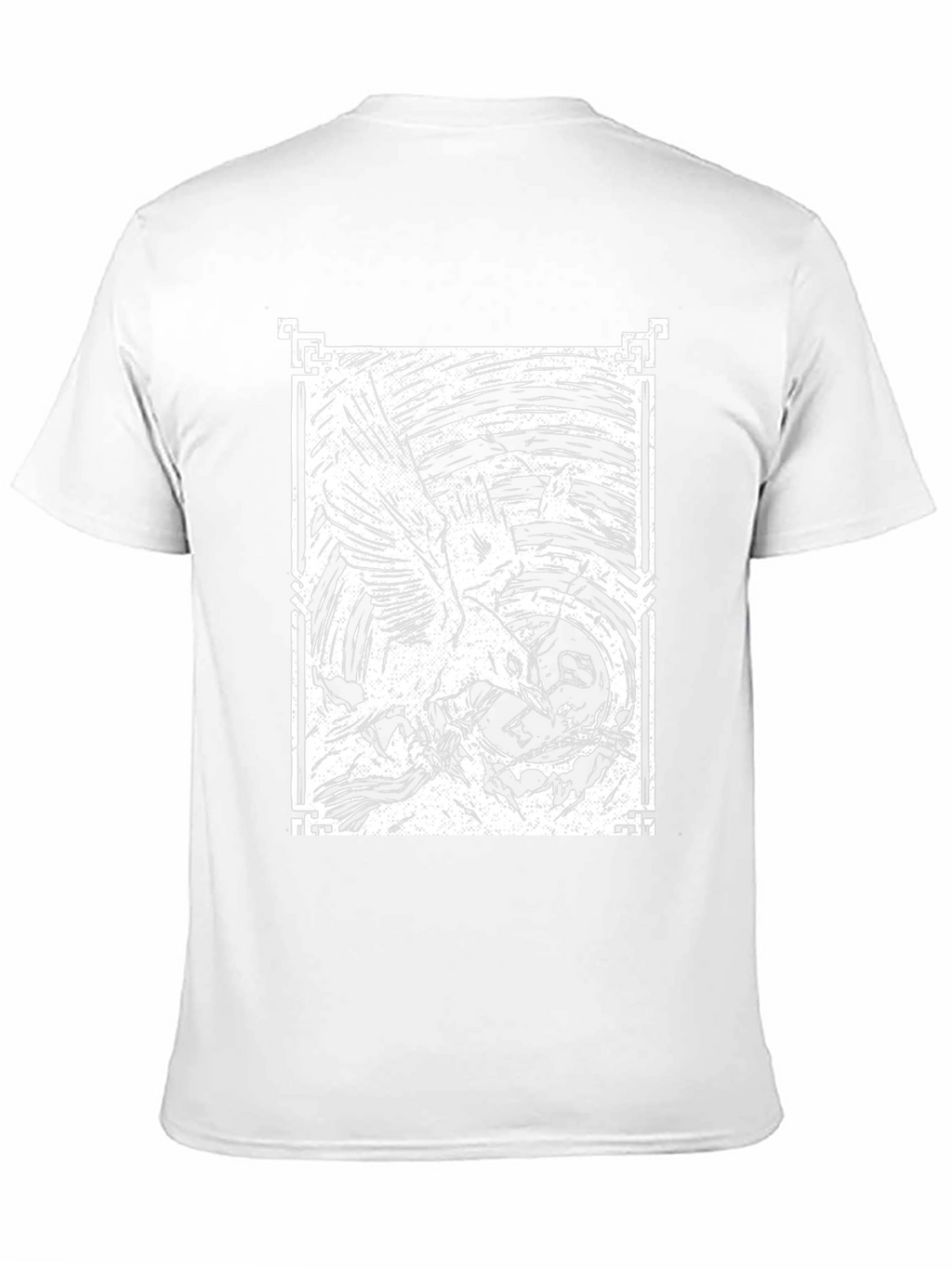 Raven Art Graphic Tee - Black