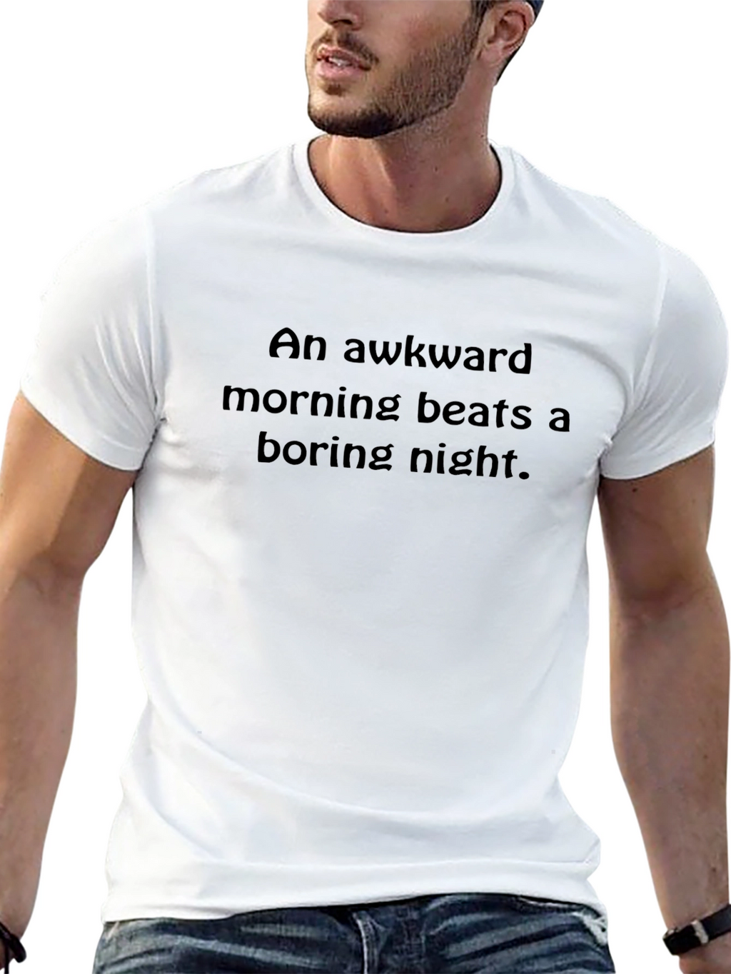 Awkward Morning Graphic Tee - Black