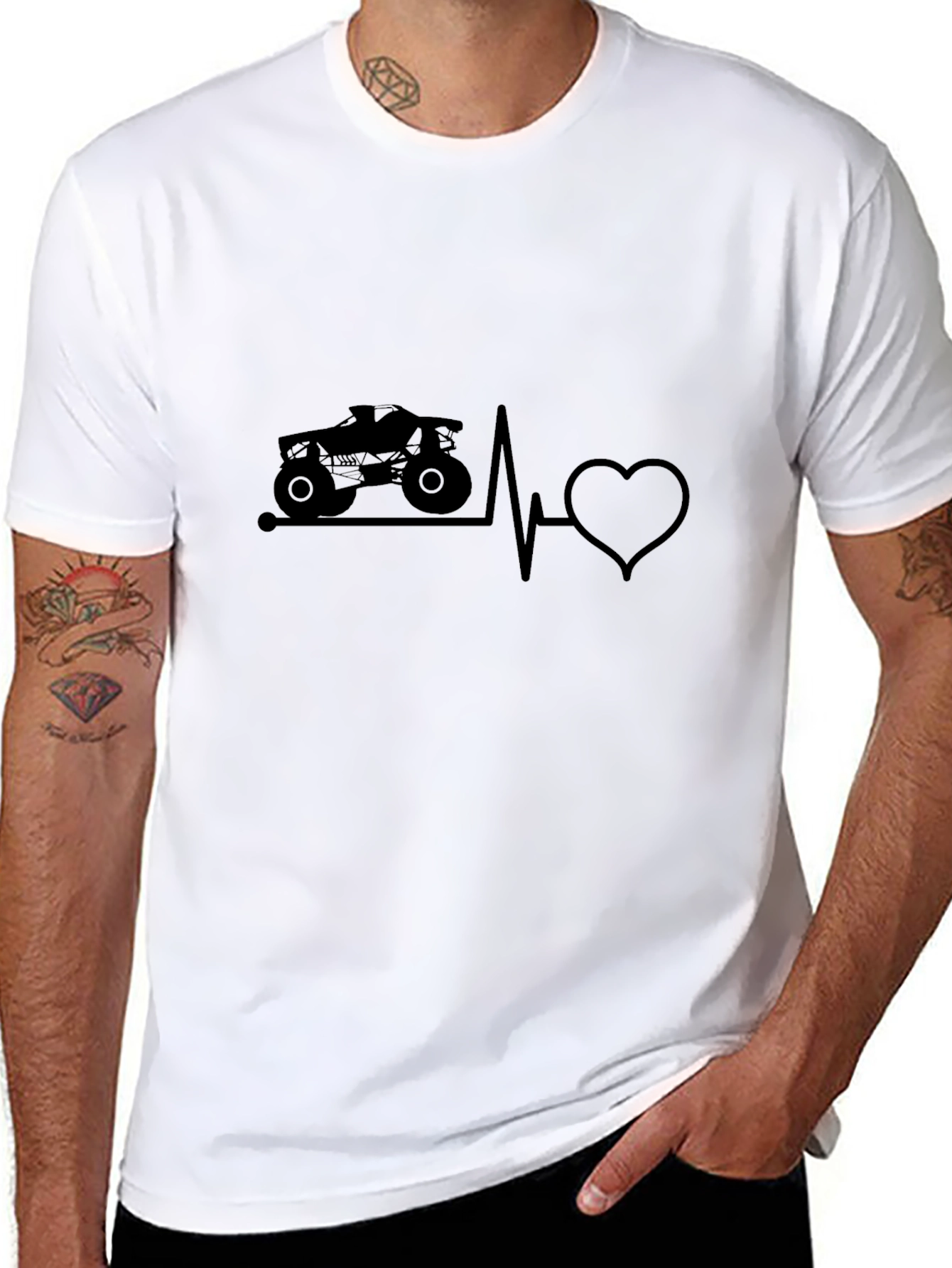 ATV Heartbeat T-Shirt - Black Graphic Tee