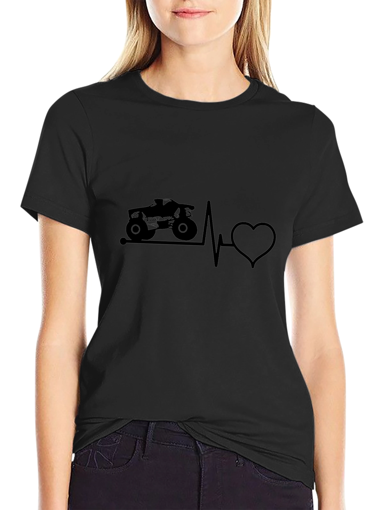 ATV Heartbeat T-Shirt - Black Graphic Tee