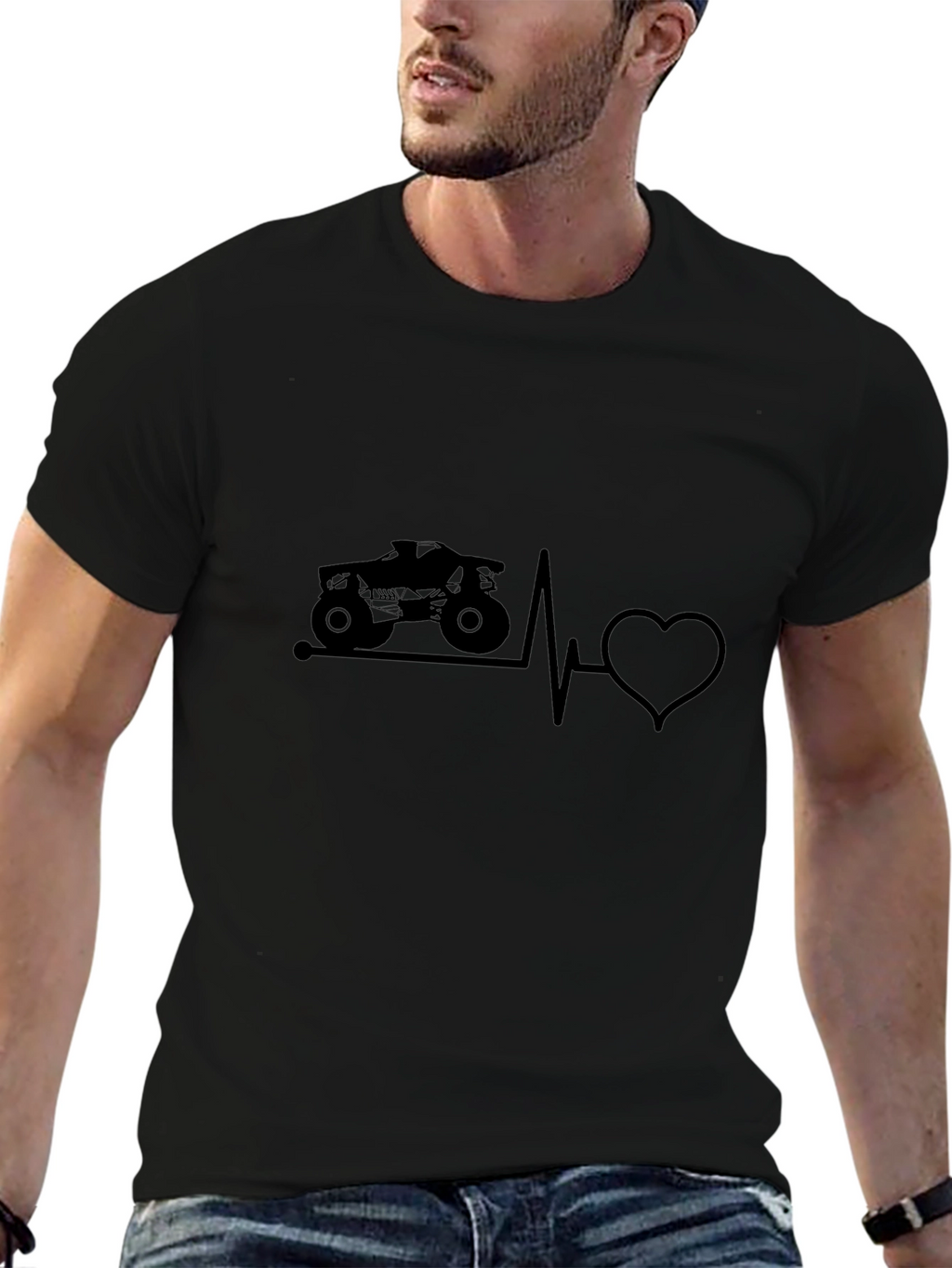 ATV Heartbeat T-Shirt - Black Graphic Tee