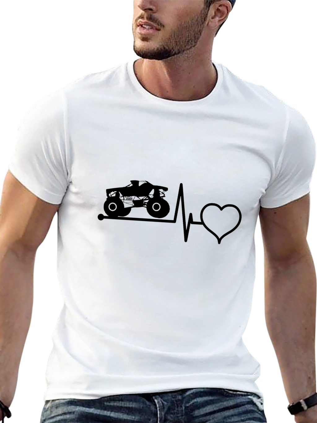 ATV Heartbeat T-Shirt - Black Graphic Tee