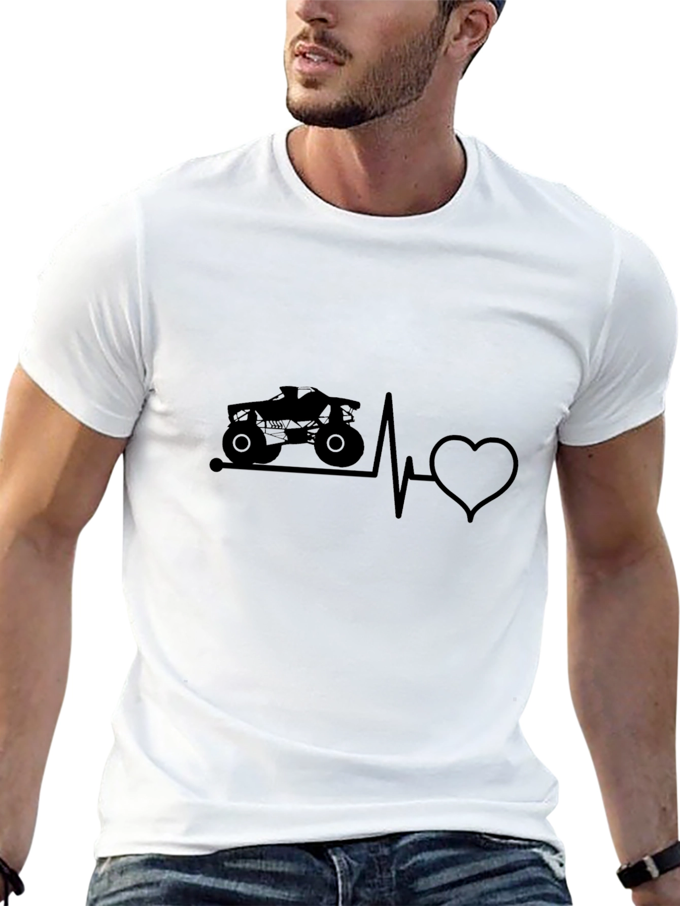ATV Heartbeat T-Shirt - Black Graphic Tee
