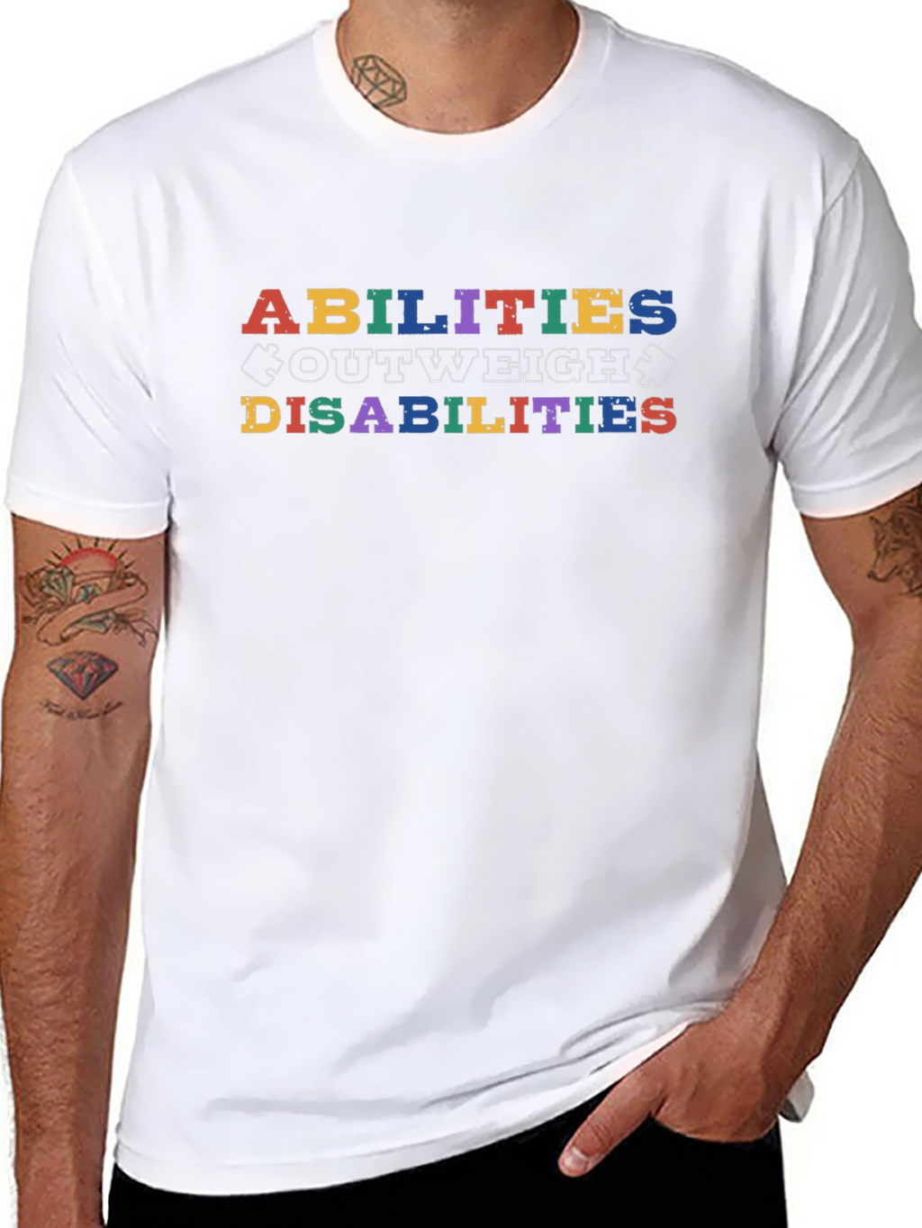 Abilities Outweigh Disabilities Graphic T-Shirt