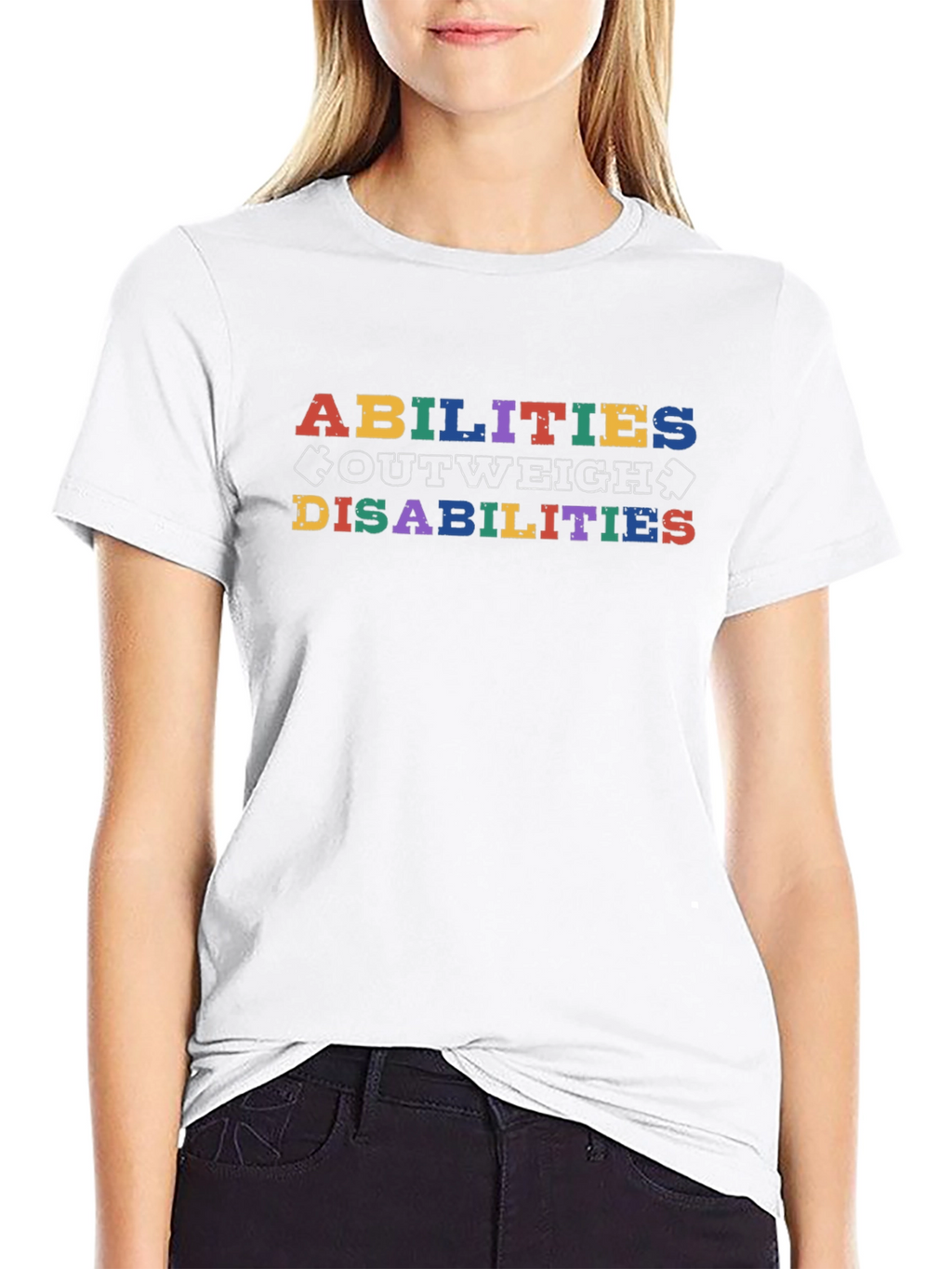 Abilities Outweigh Disabilities Graphic T-Shirt
