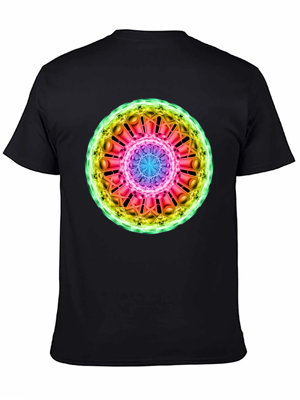 Cosmic Mandala Graphic Tee - Black