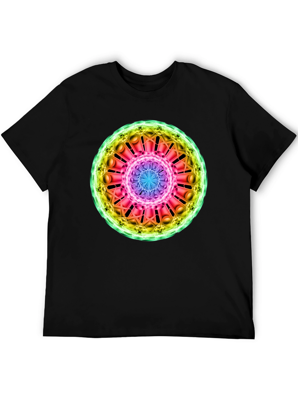 Cosmic Mandala Graphic Tee - Black
