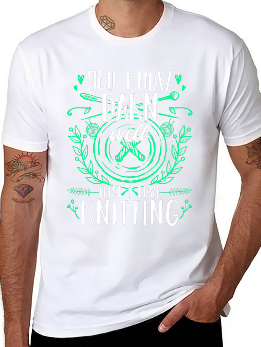 Knitting Lover T-Shirt: You Know Darn Well Graphic Tee