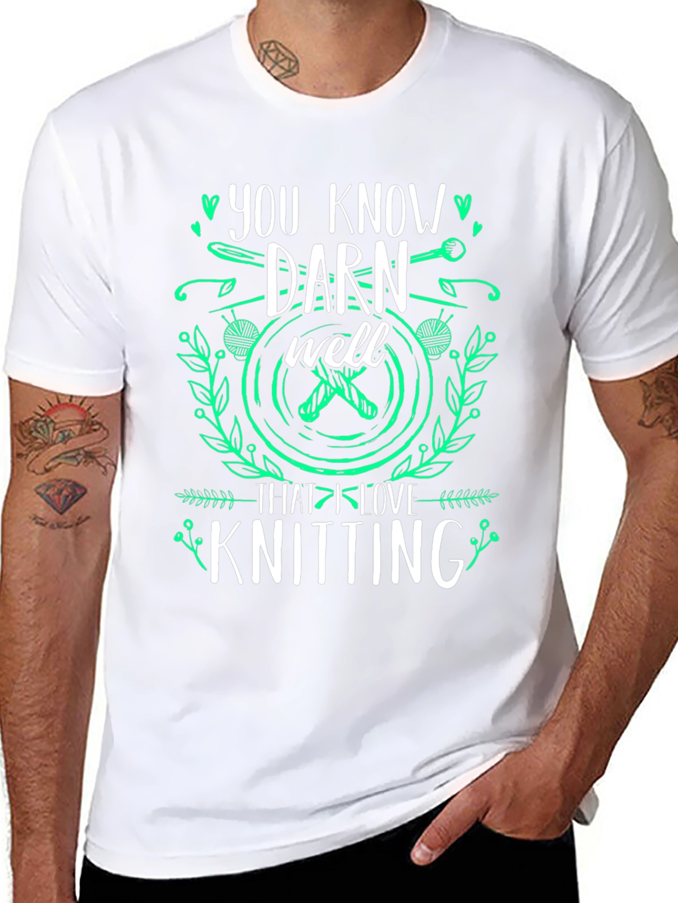Knitting Lover T-Shirt: You Know Darn Well Graphic Tee