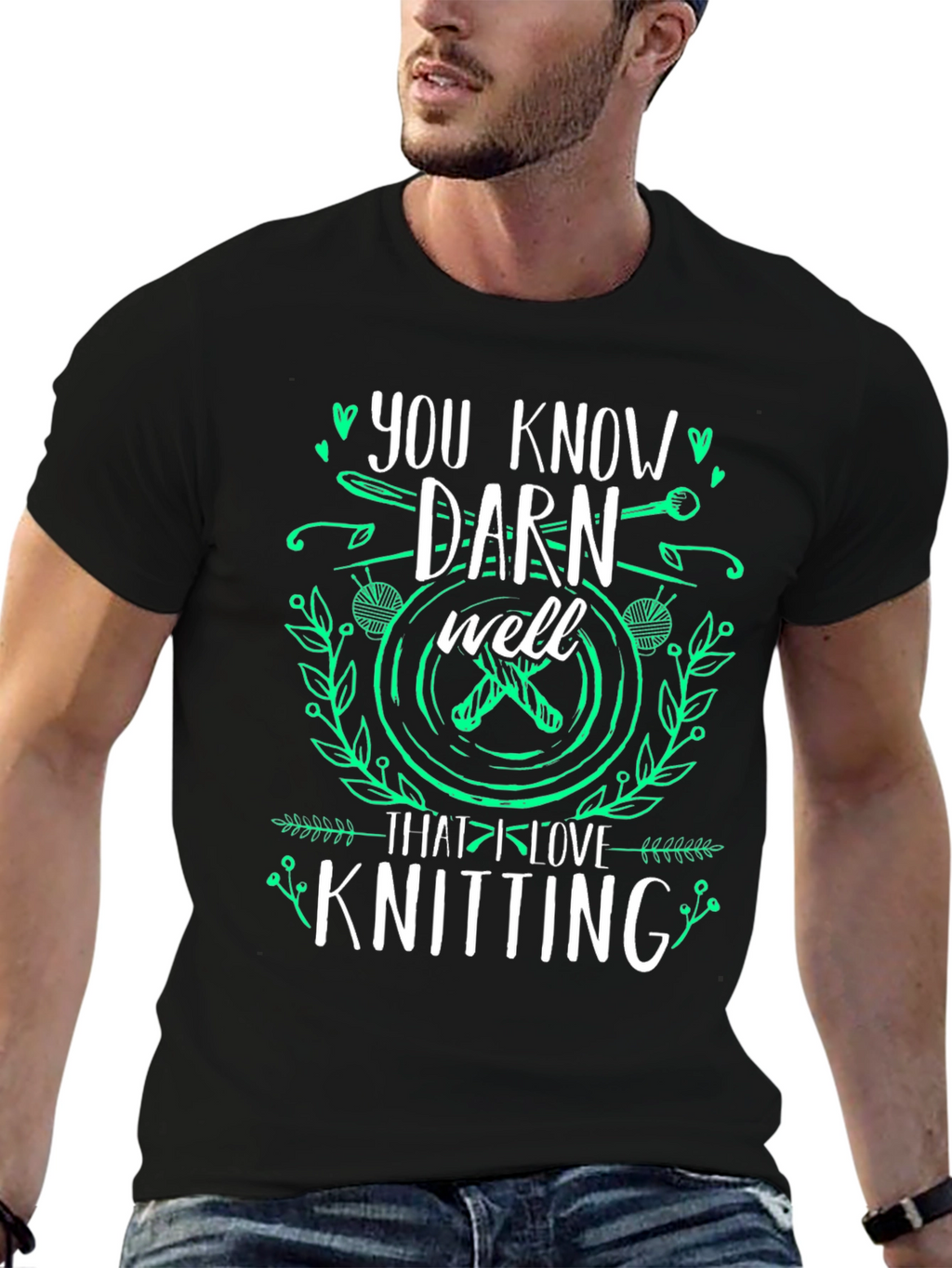 Knitting Lover T-Shirt: You Know Darn Well Graphic Tee