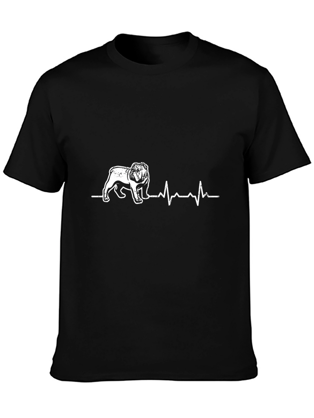 Bulldog Heartbeat T-Shirt - Black