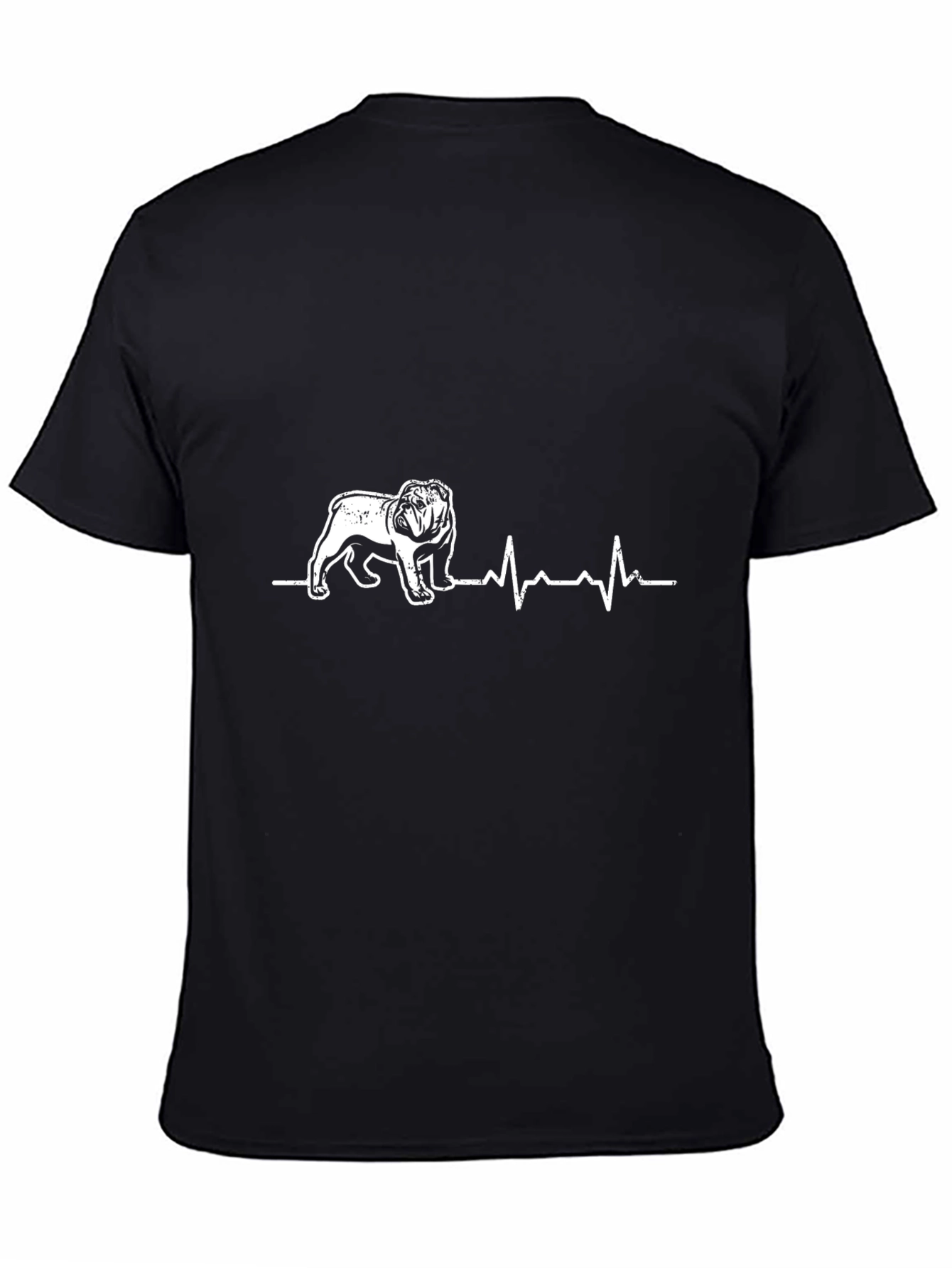 Bulldog Heartbeat T-Shirt - Black