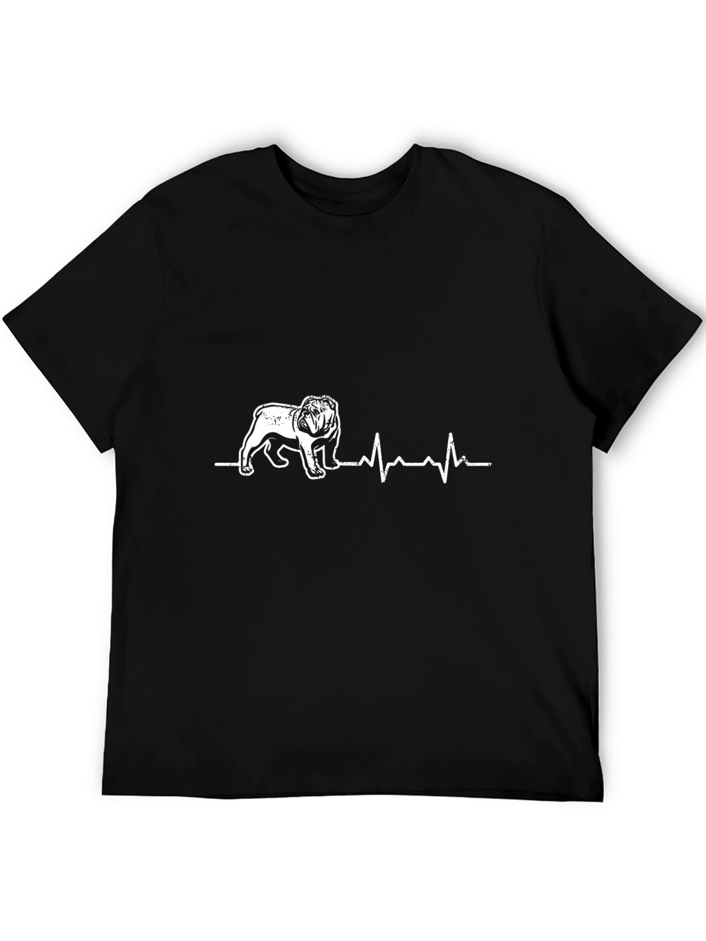 Bulldog Heartbeat T-Shirt - Black