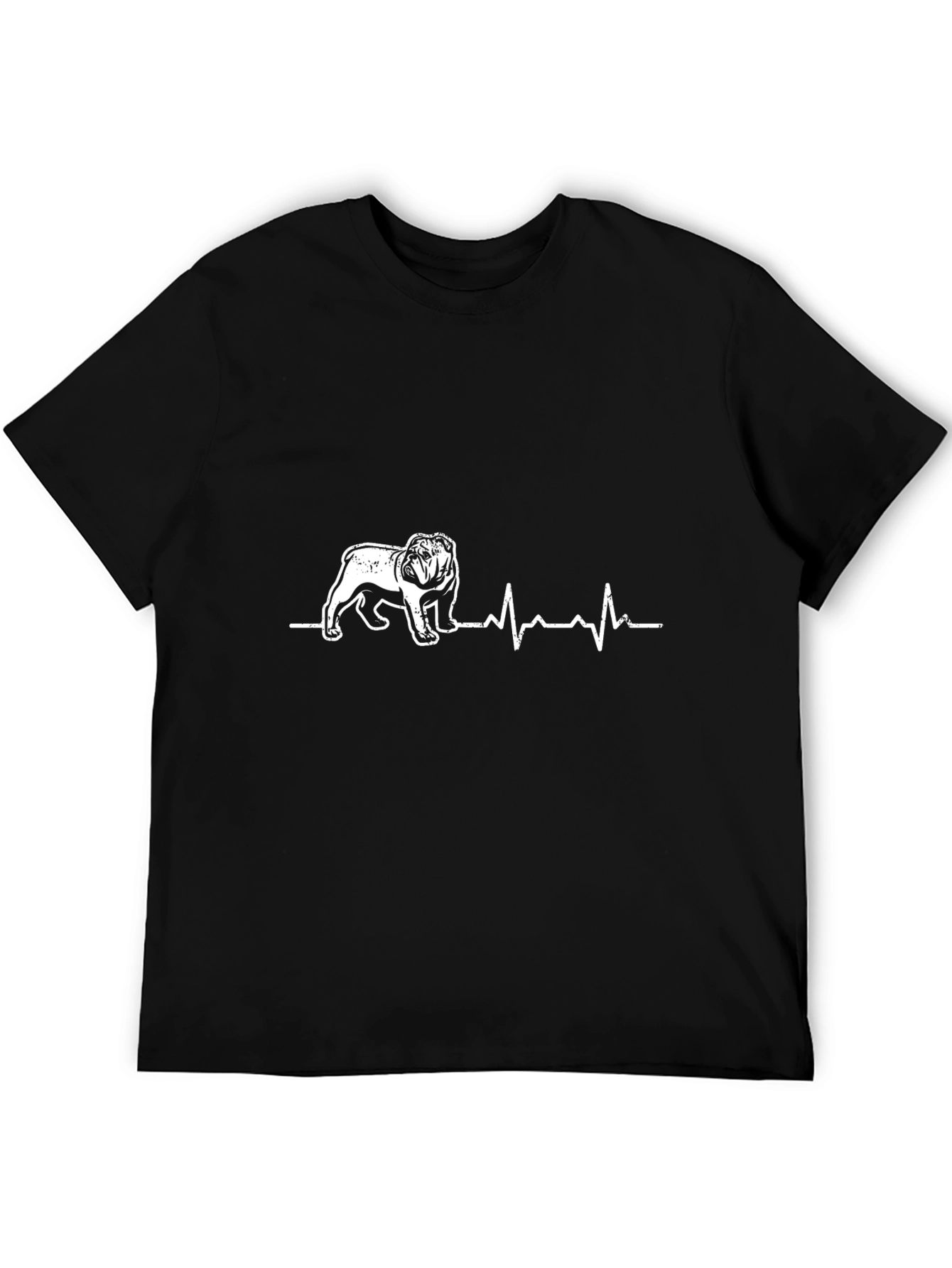 Bulldog Heartbeat T-Shirt - Black
