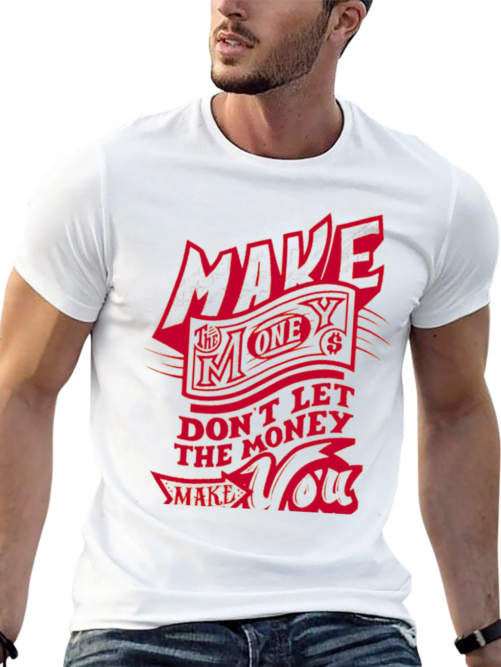 Make Money Graphic Print Tee - Black