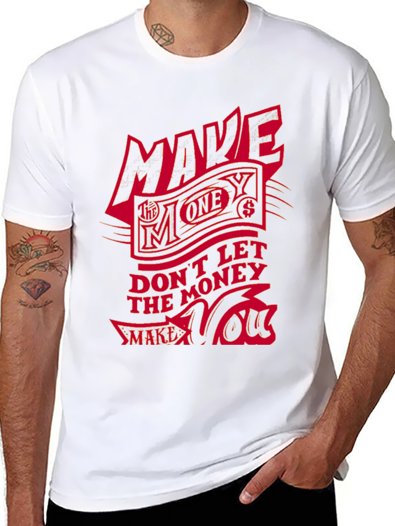 Make Money Graphic Print Tee - Black