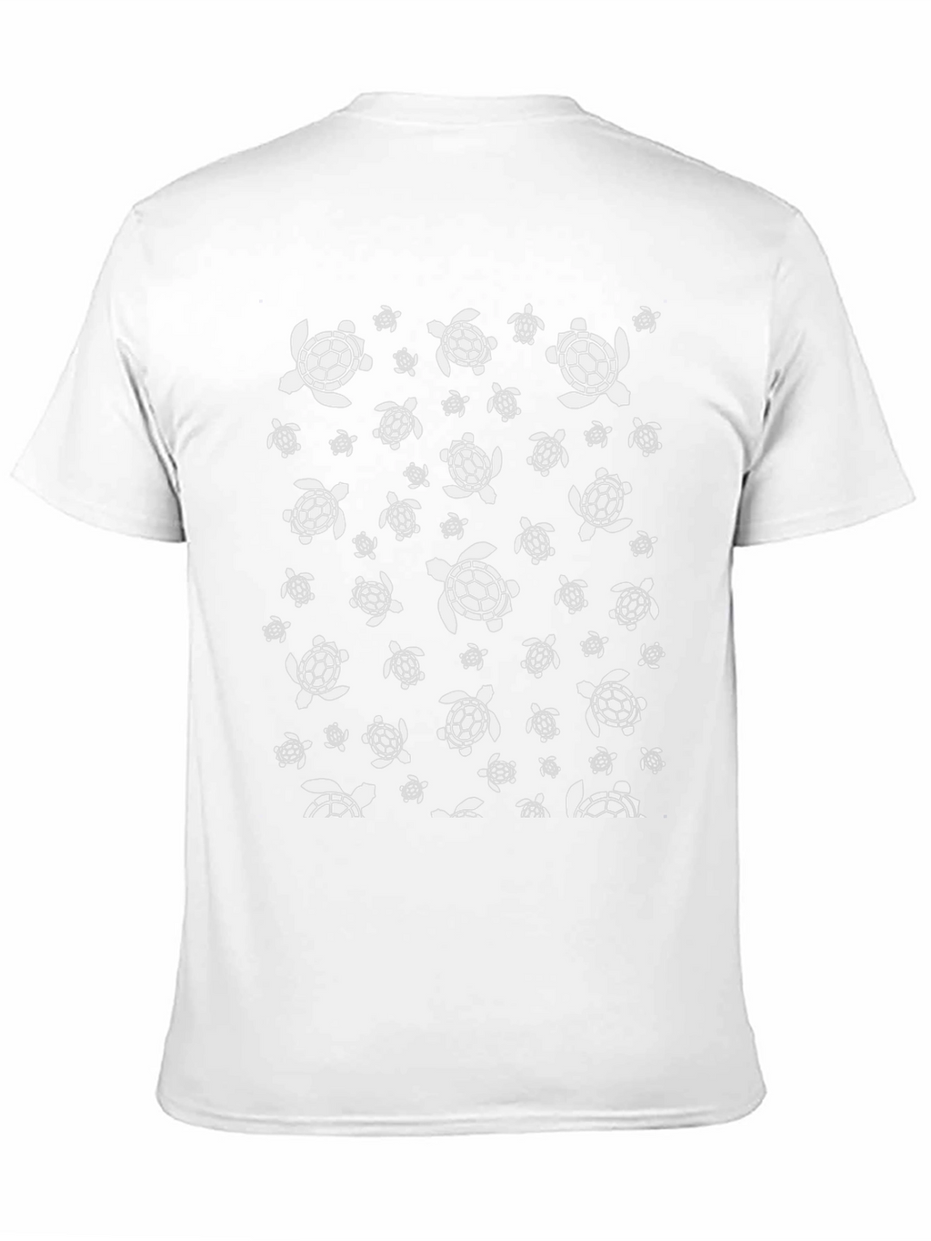 Turtle Pattern Graphic Tee - Black