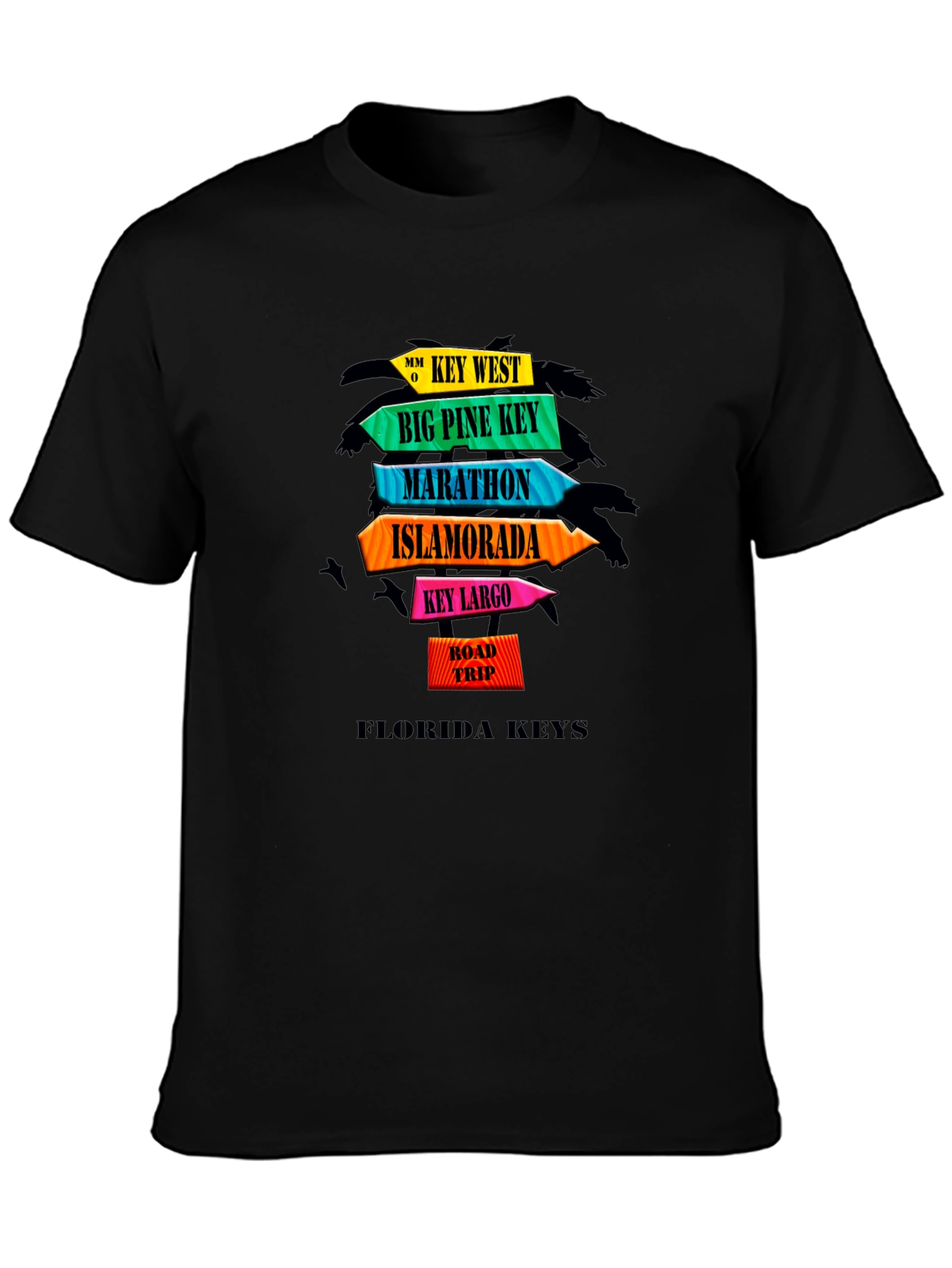 Florida Keys Road Trip Black T-Shirt