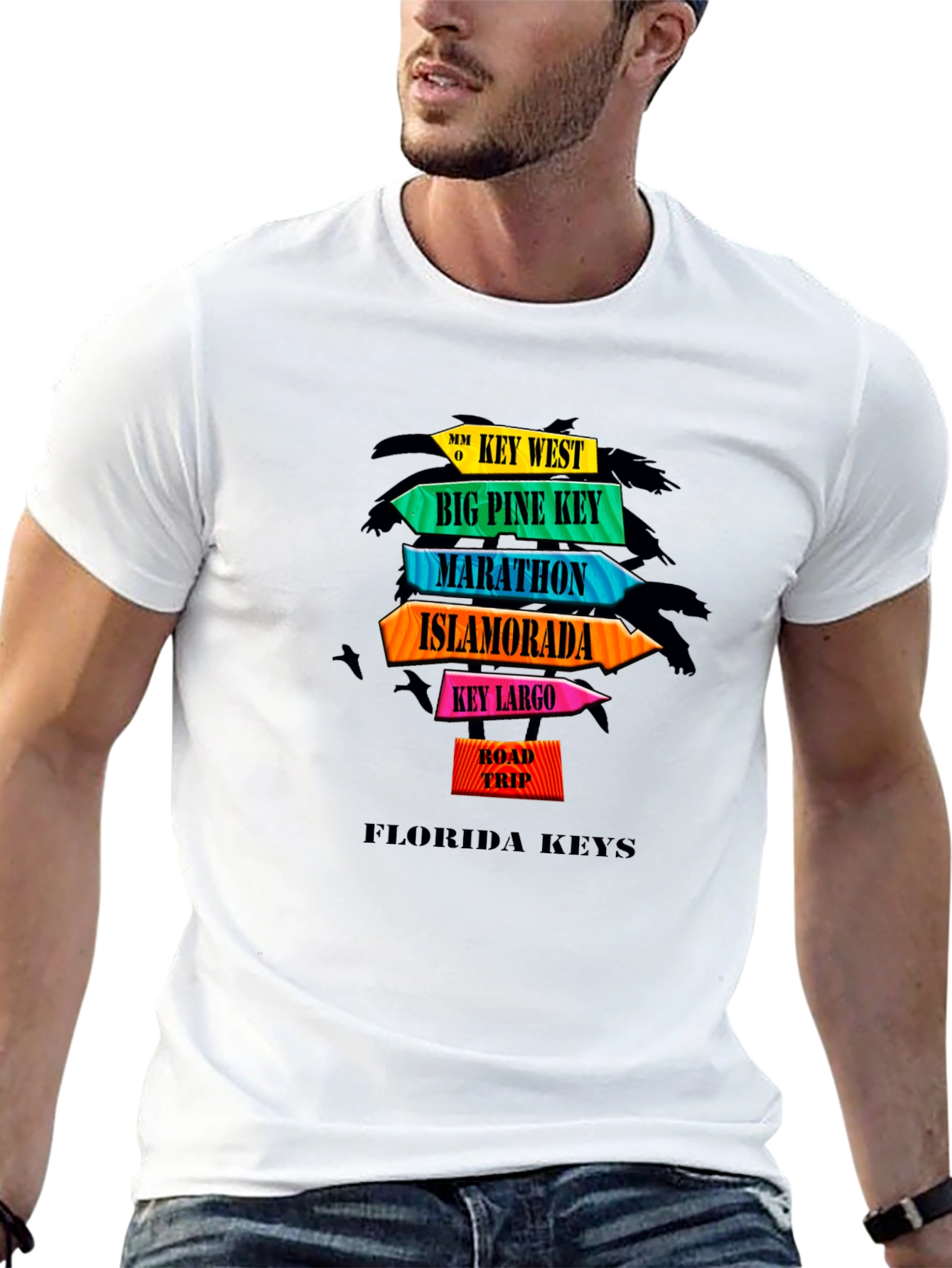 Florida Keys Road Trip Black T-Shirt
