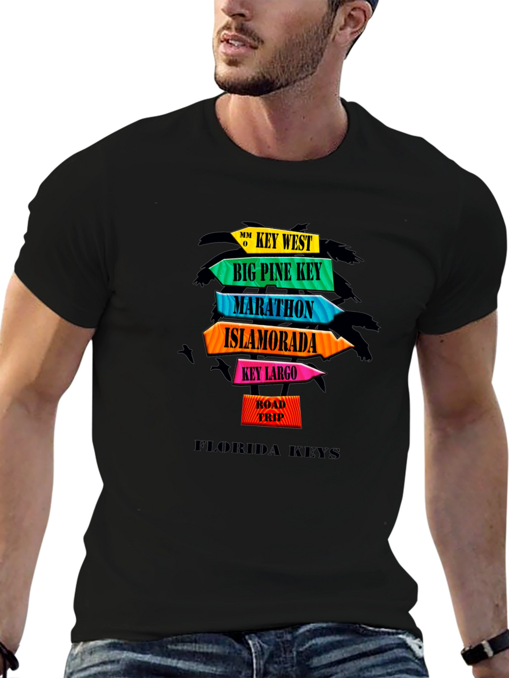 Florida Keys Road Trip Black T-Shirt
