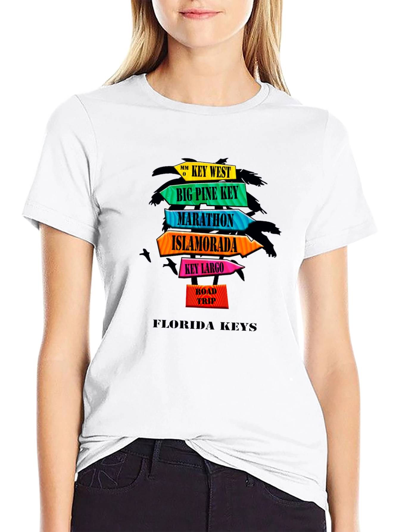 Florida Keys Road Trip Black T-Shirt