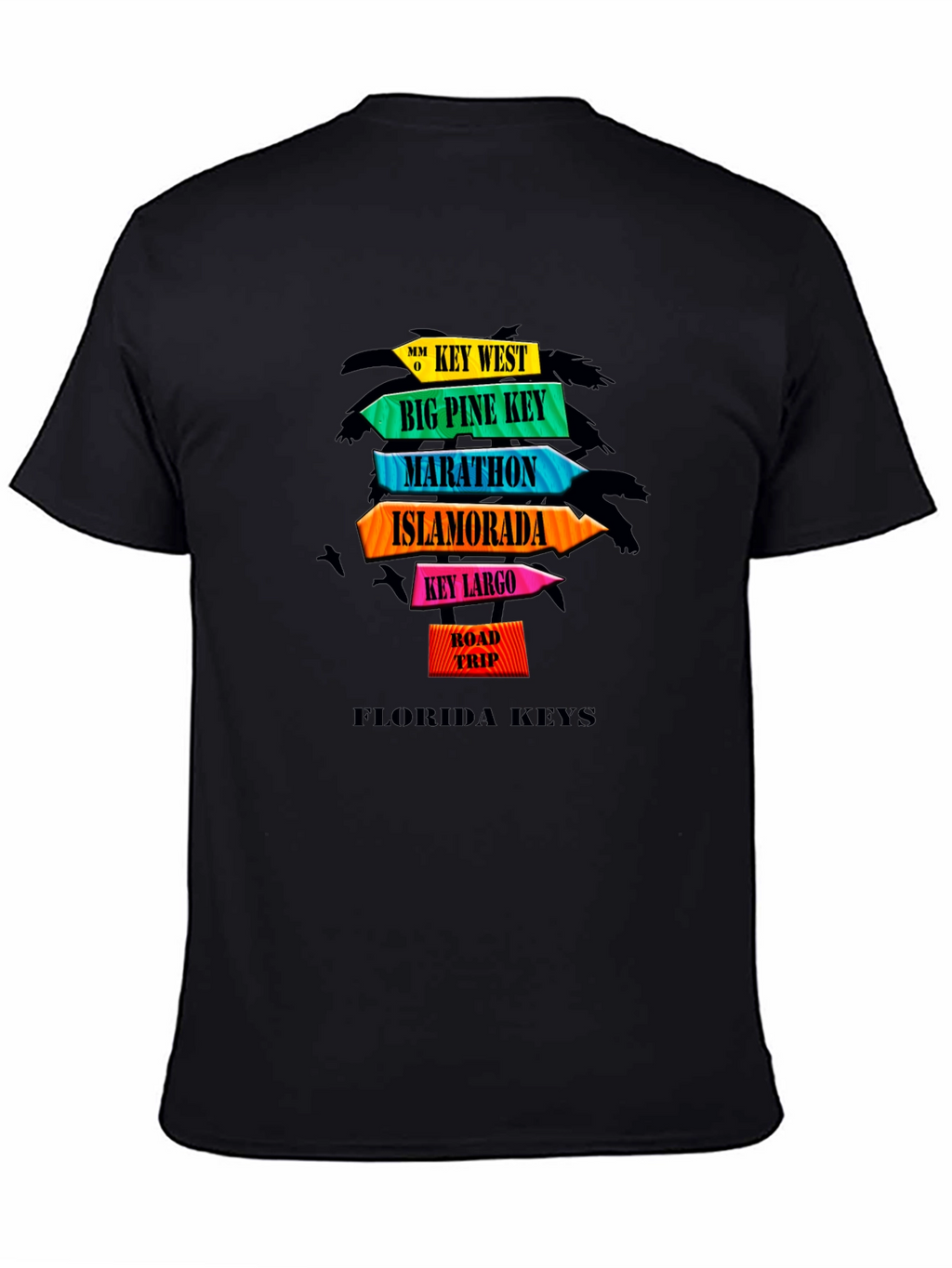 Florida Keys Road Trip Black T-Shirt