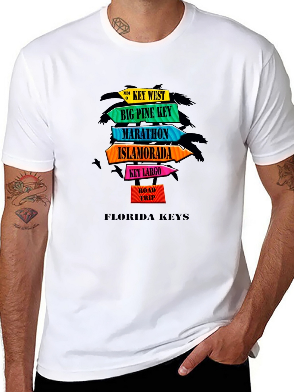 Florida Keys Road Trip Black T-Shirt