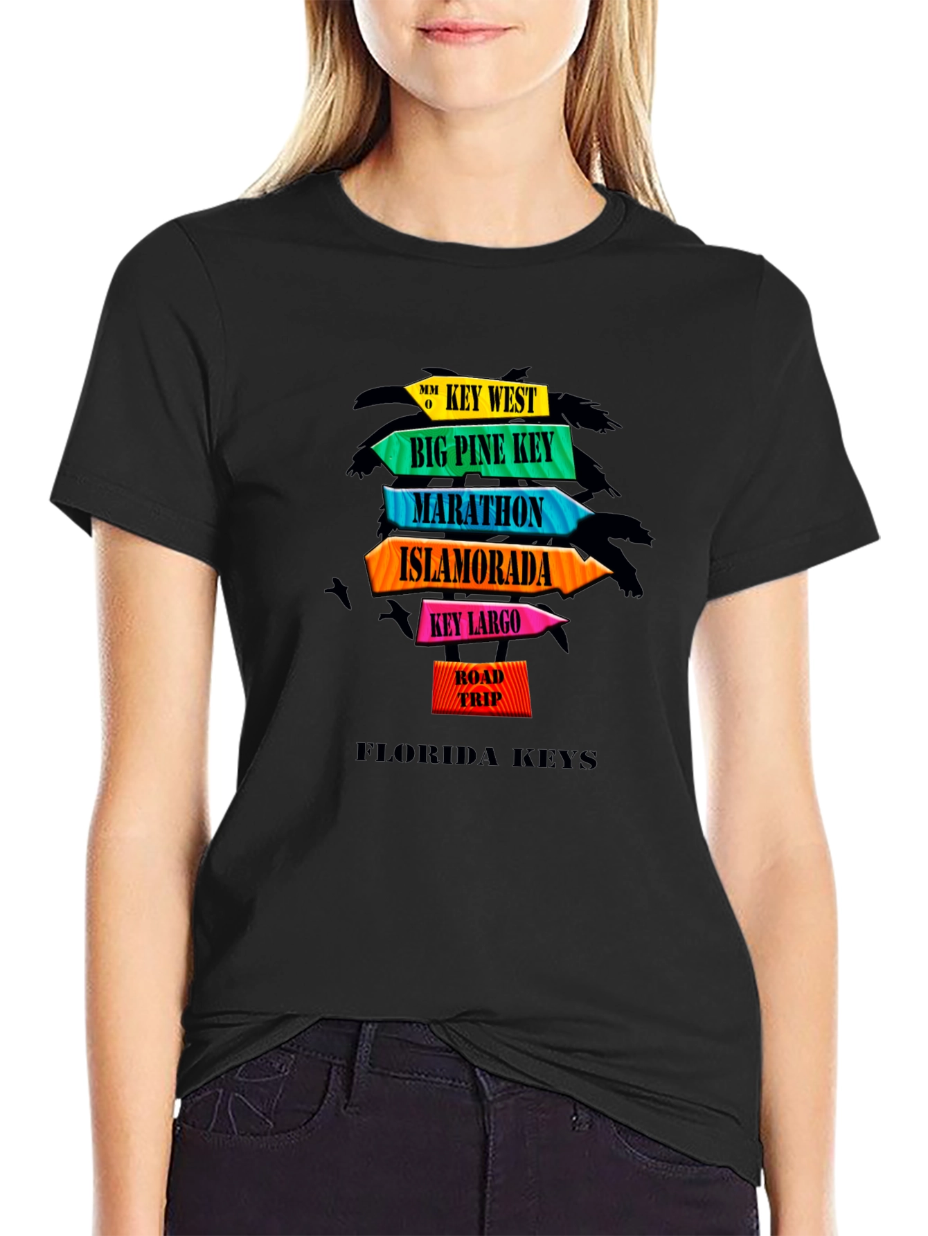 Florida Keys Road Trip Black T-Shirt