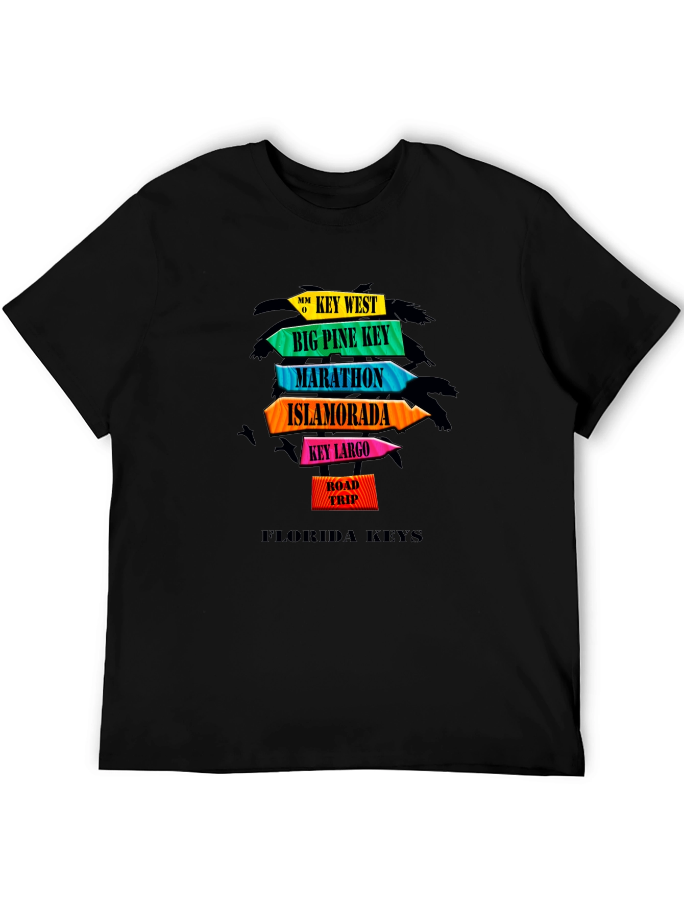 Florida Keys Road Trip Black T-Shirt