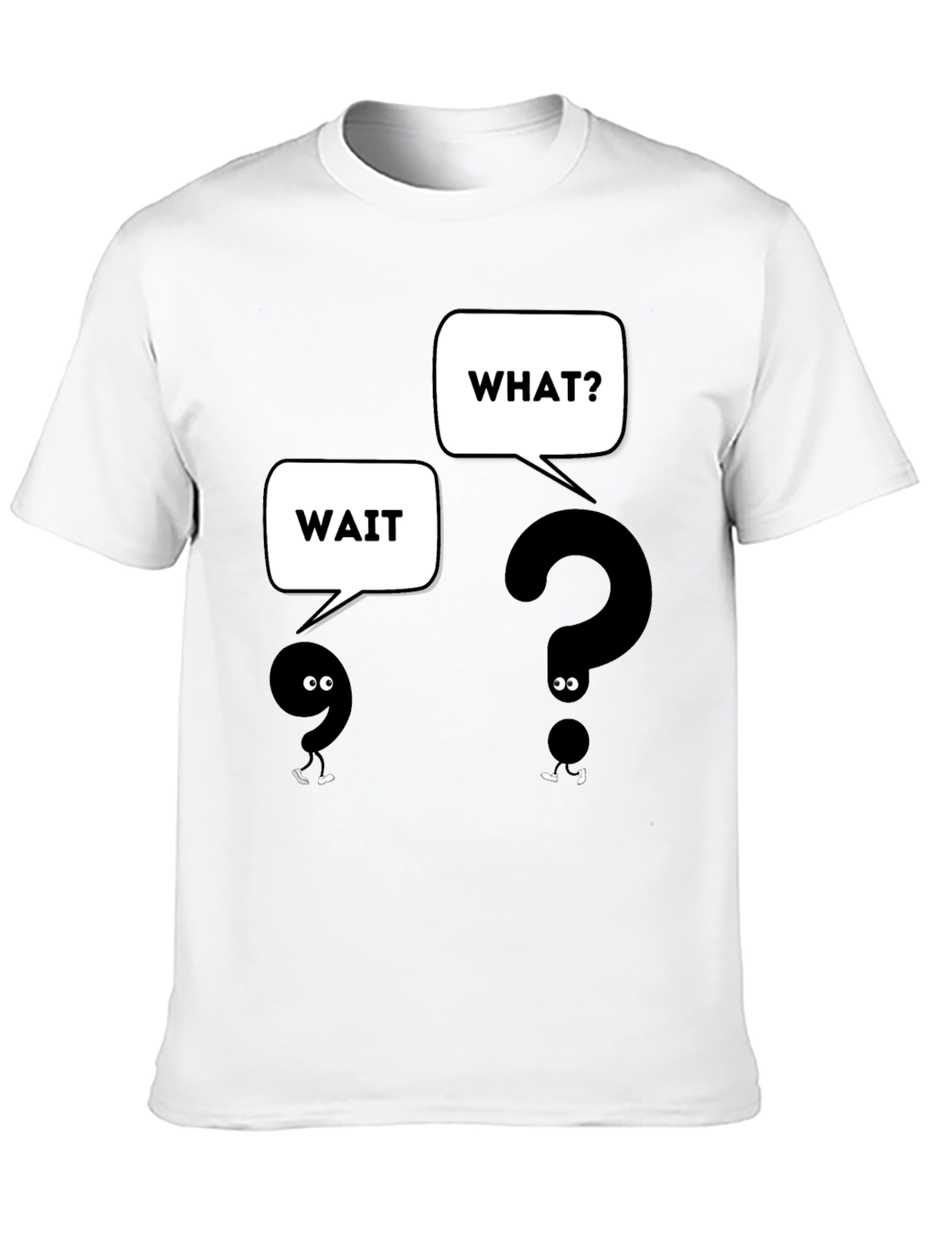 Funny Question Mark T-Shirt - Wait What? Graphic Tee