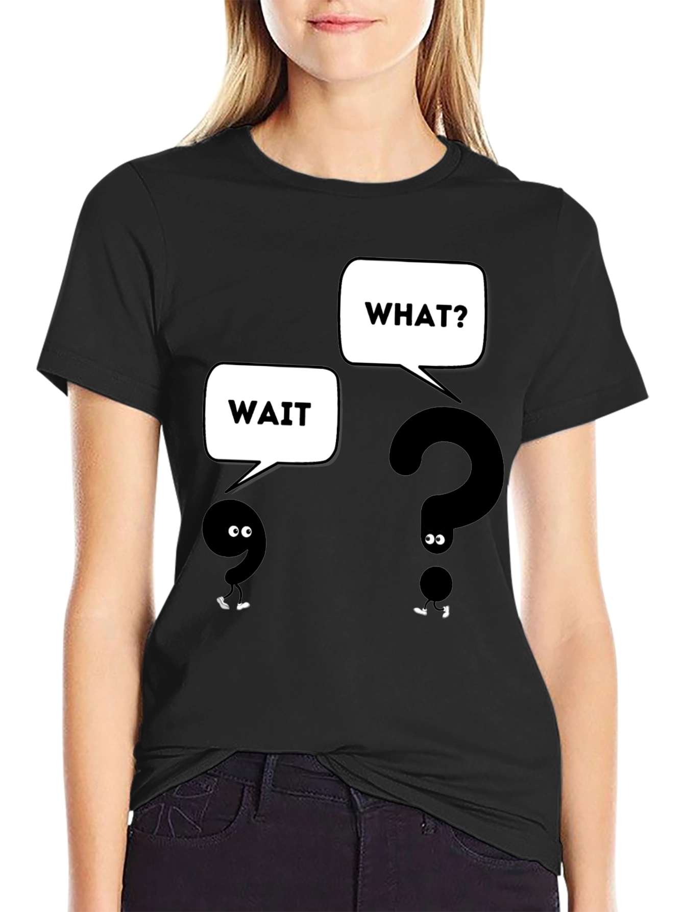 Funny Question Mark T-Shirt - Wait What? Graphic Tee