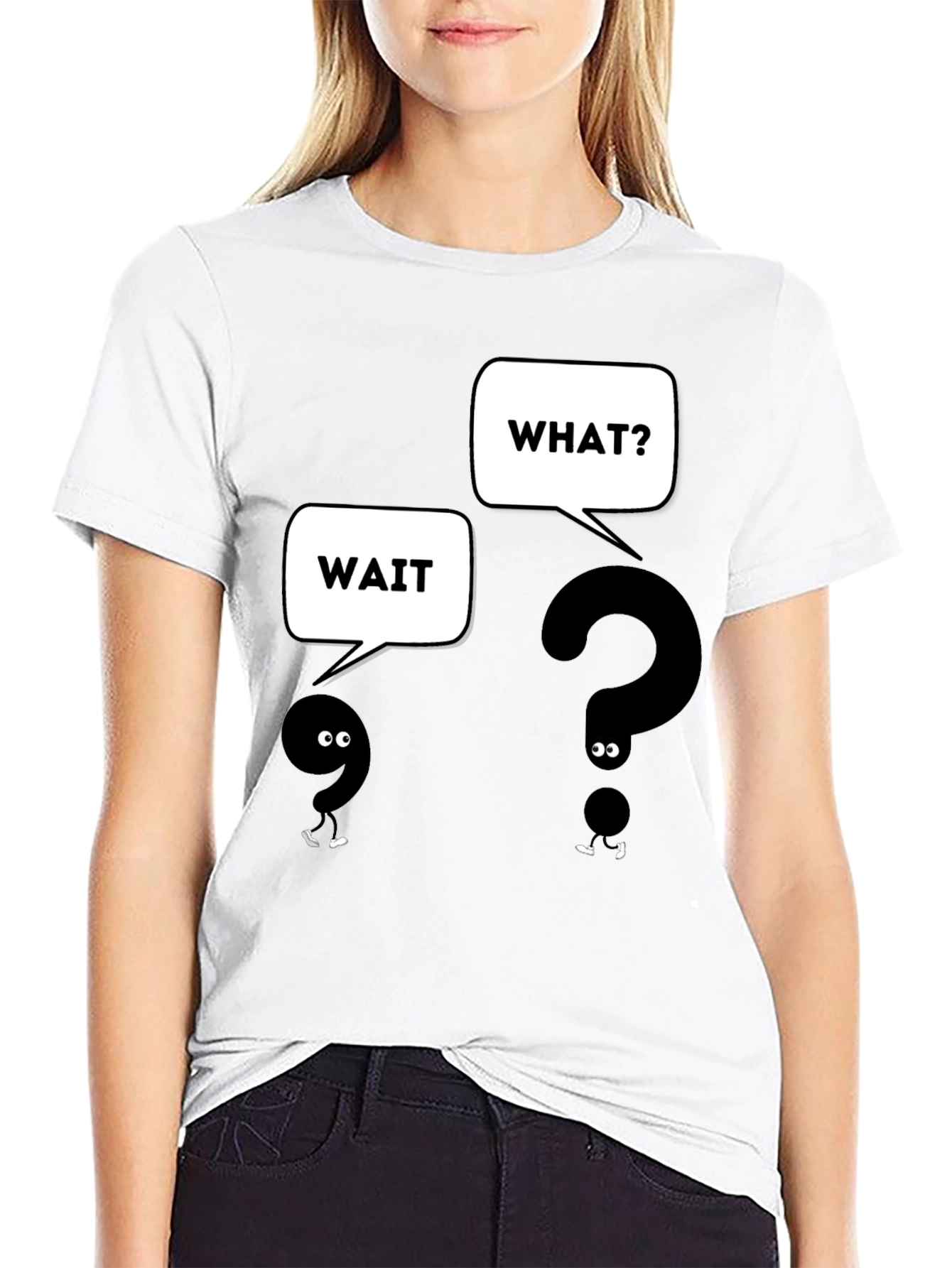 Funny Question Mark T-Shirt - Wait What? Graphic Tee