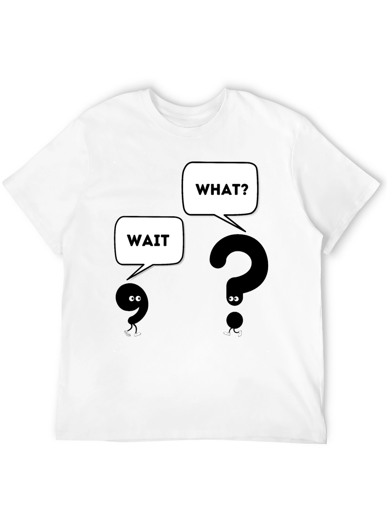 Funny Question Mark T-Shirt - Wait What? Graphic Tee
