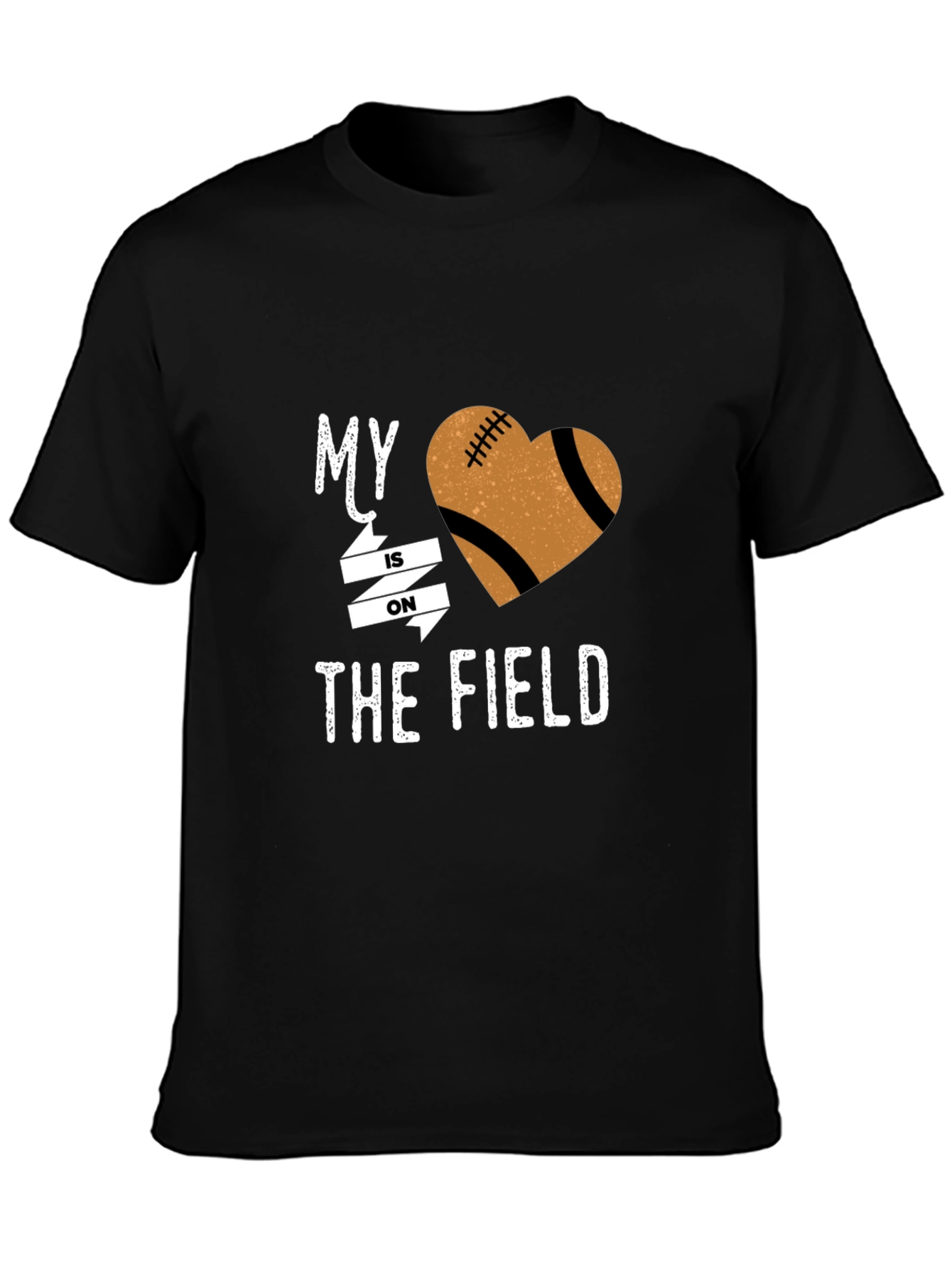 My Heart is on the Field Football Graphic Tee