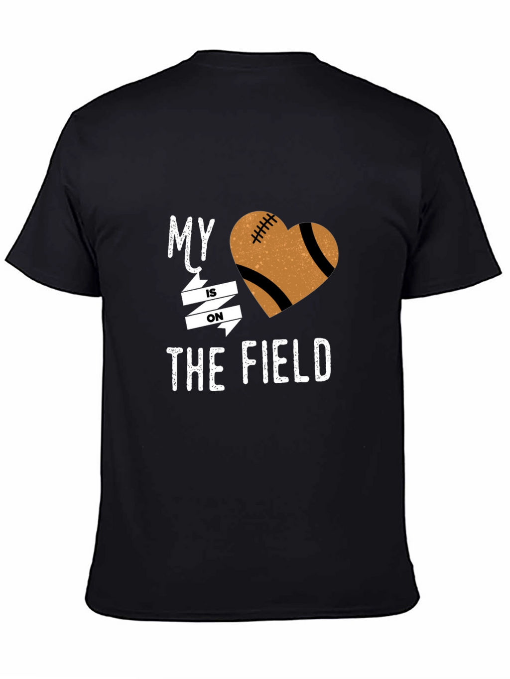 My Heart is on the Field Football Graphic Tee