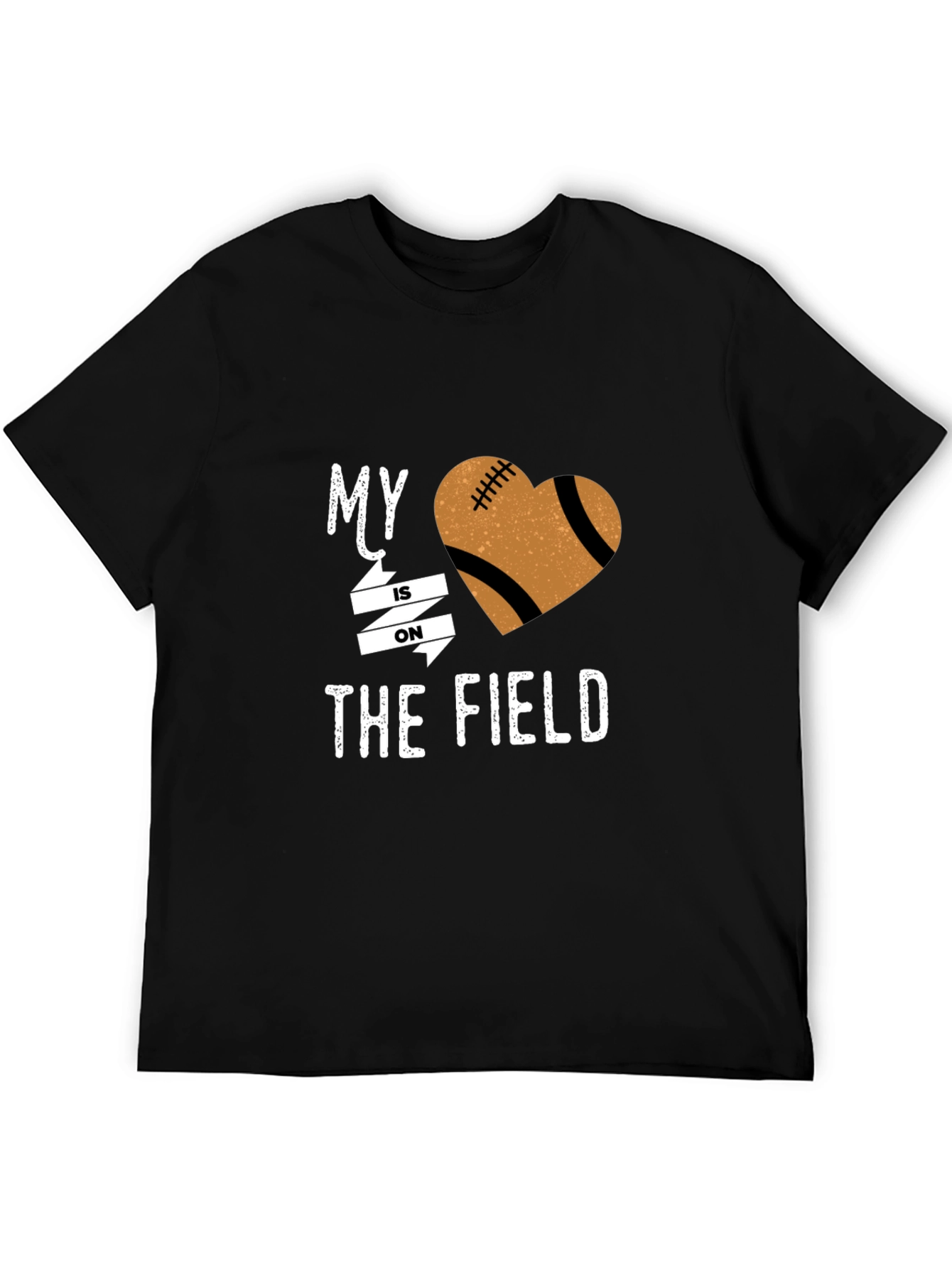 My Heart is on the Field Football Graphic Tee