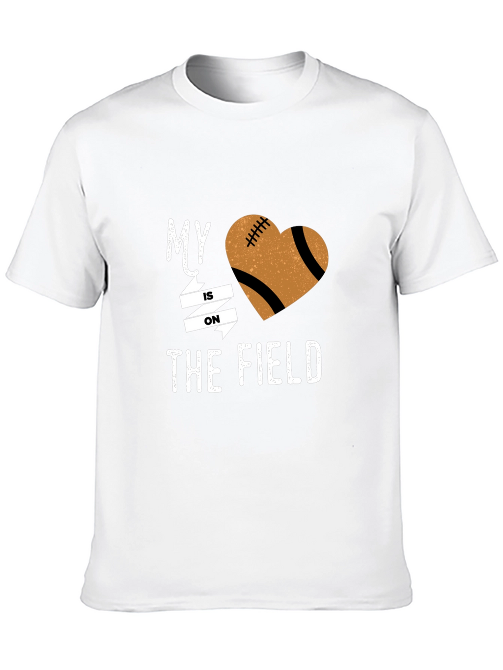 My Heart is on the Field Football Graphic Tee