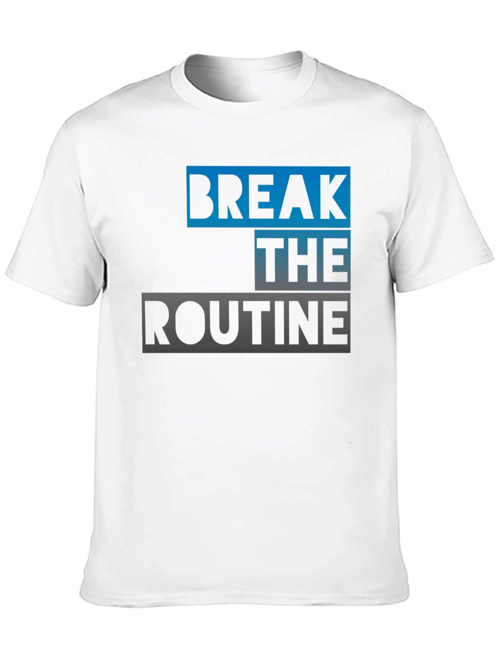 Break the Routine Graphic Tee - Stylish Black T-Shirt