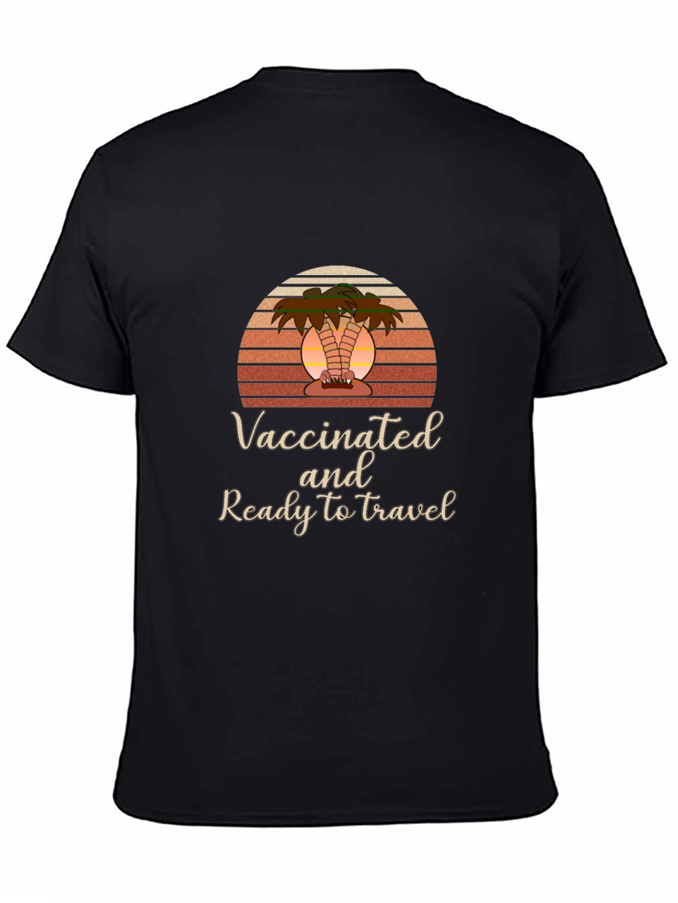 Vaccinated & Ready to Travel Black T-Shirt