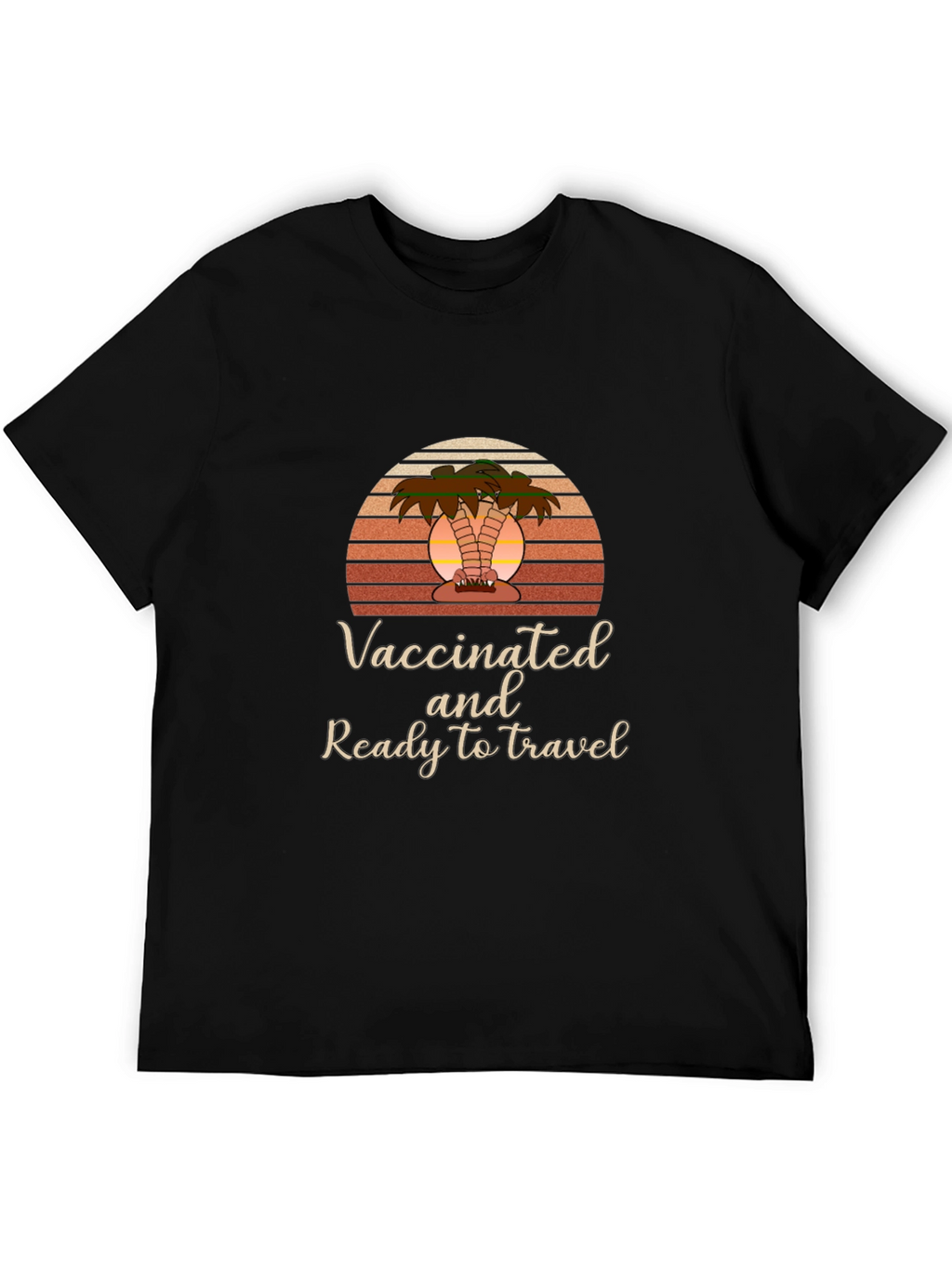 Vaccinated & Ready to Travel Black T-Shirt