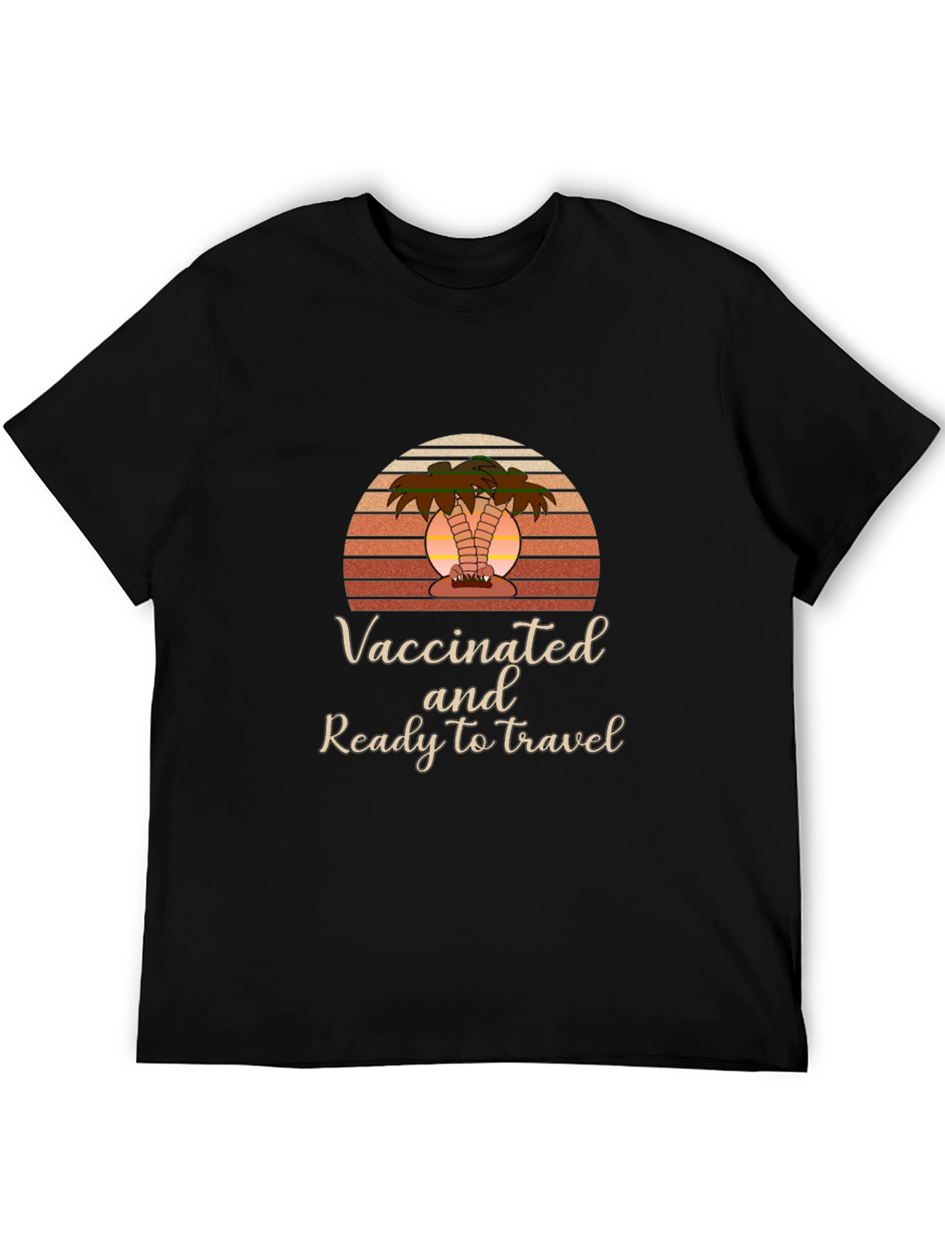 Vaccinated & Ready to Travel Black T-Shirt