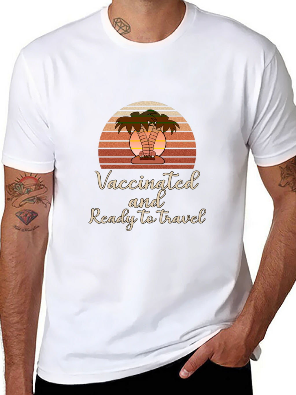 Vaccinated & Ready to Travel Black T-Shirt