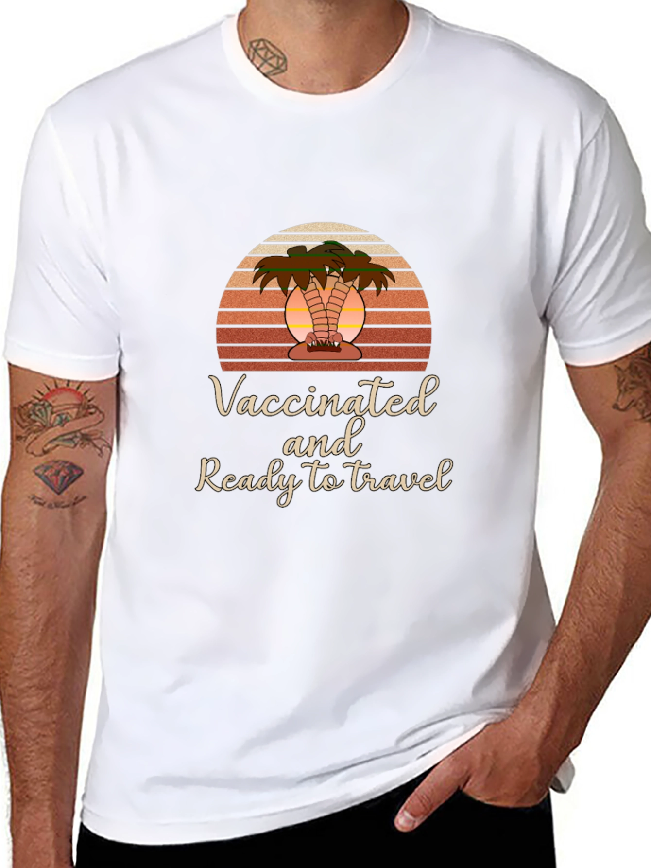 Vaccinated & Ready to Travel Black T-Shirt