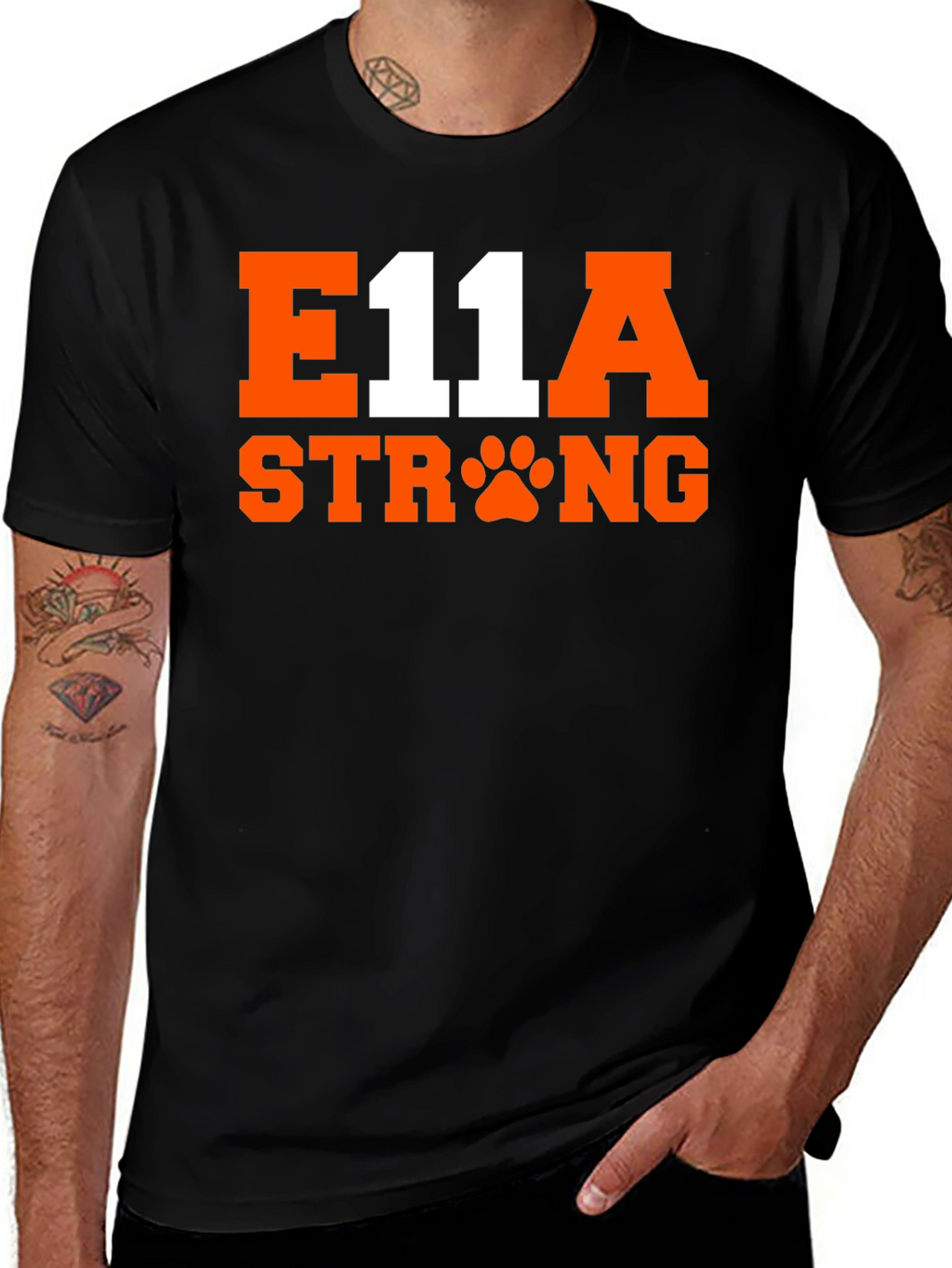 E11A Strong Graphic Tee - Black Unisex Shirt