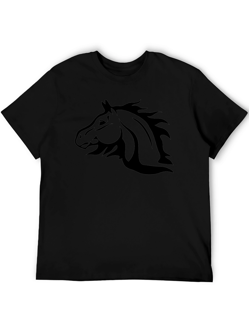 Black Horse Graphic Tee - Stylish Mens T-Shirt