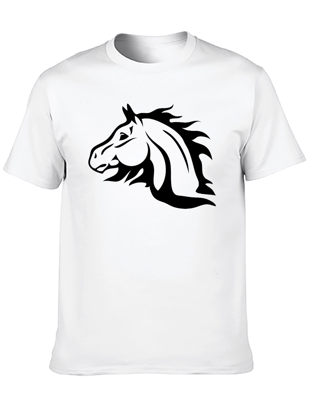 Black Horse Graphic Tee - Stylish Mens T-Shirt