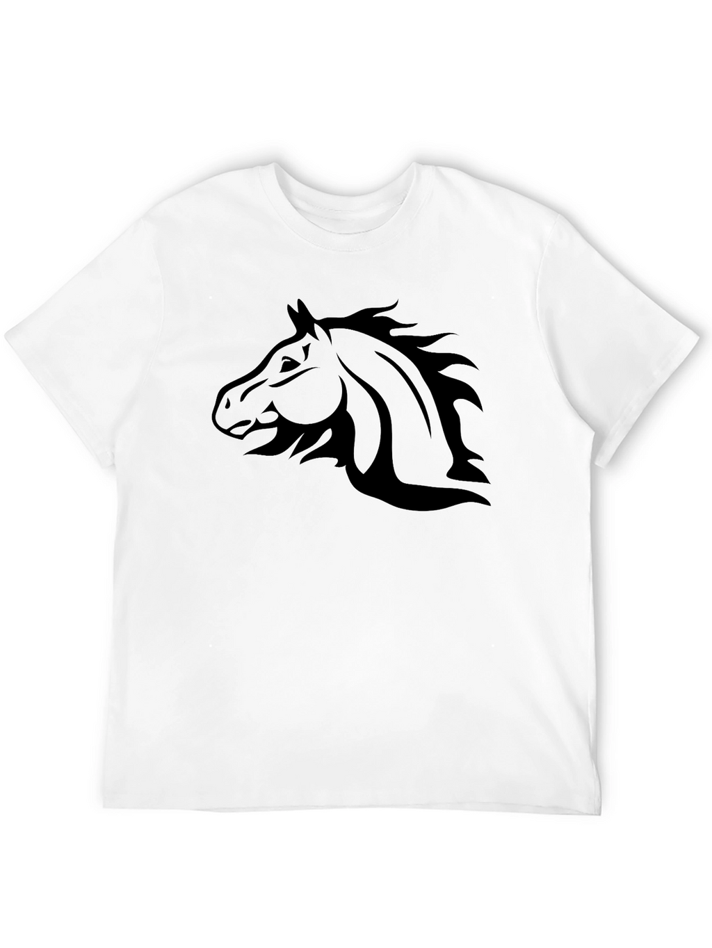Black Horse Graphic Tee - Stylish Mens T-Shirt